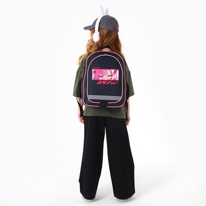 Рюкзак школьный, 37 х 27 х 16 см, эргономичная спинка, Calligrata Б "Глаза аниме"