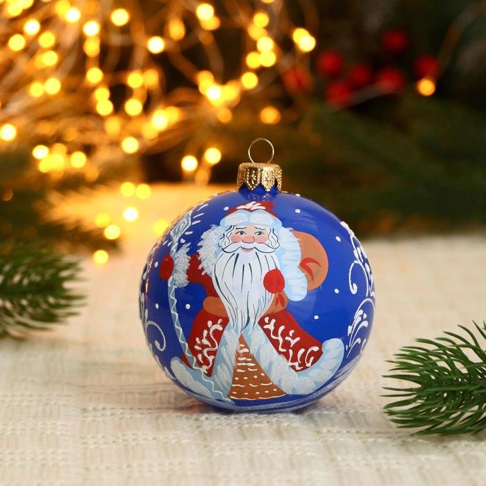 Ёлочный шар d-8 см Ёлочный шар d-8 см "Дедушка Мороз"