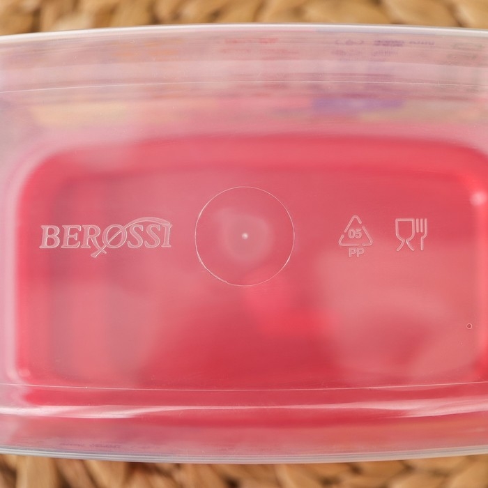 Контейнер для сыпучих продуктов Vitaline, 1,5 л, пластик, прозрачный, крышка красная