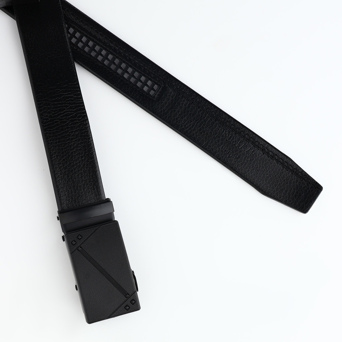 Ремень мужской, ширина 3,5 см, пряжка автомат, цвет чёрный Ремень мужской, ширина 3,5 см, пряжка автомат, цвет чёрный