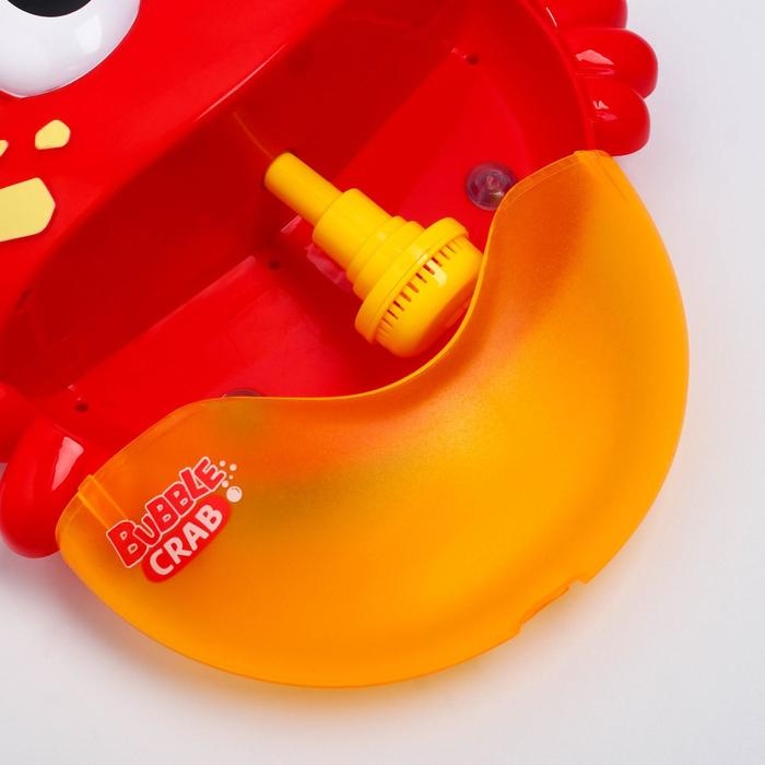 Игуршка для ванны «Пенный Краб», пузыри, музыкальный, на присоске, Крошка Я Игуршка для ванны «Пенный Краб», пузыри, музыкальный, на присоске, Крошка Я