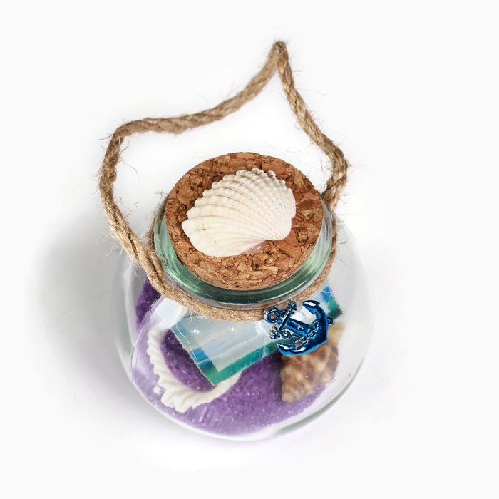Сувенир в бутылке Сувенир в бутылке "Ракушки" 7*7*6см, микс
