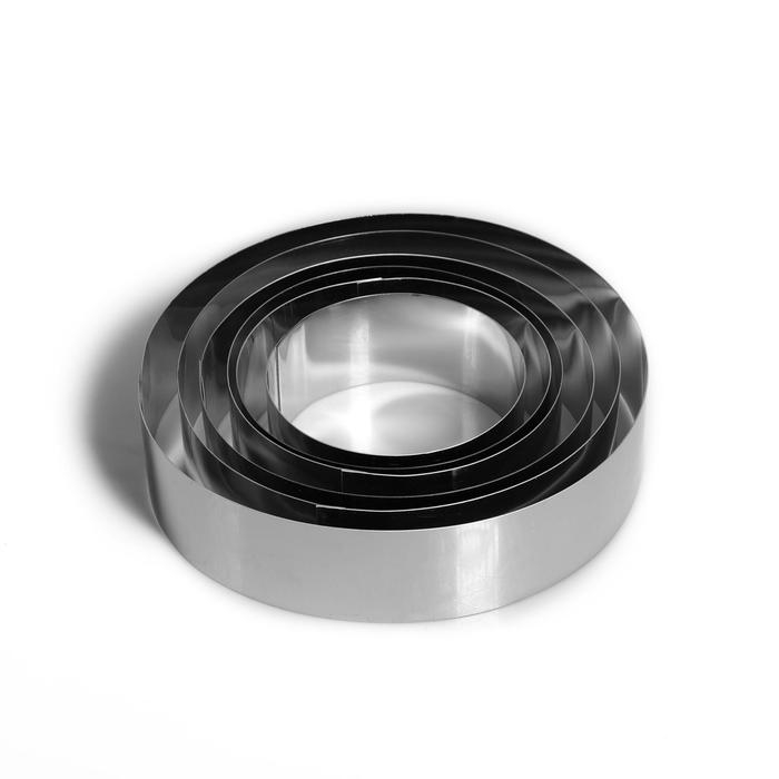 Набор форм для выпечки и выкладки «Круг», d-20 см, h-5 см, 6 шт Набор форм для выпечки и выкладки «Круг», d-20 см, h-5 см, 6 шт