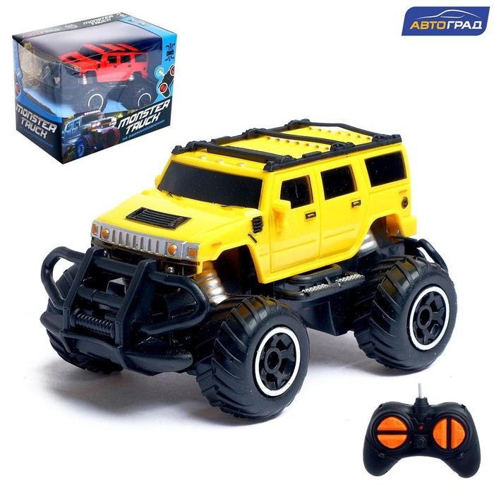 Джип радиоуправляемый «Хамер», работает от батареек, цвет жёлтый Джип радиоуправляемый «Хамер», работает от батареек, цвет жёлтый