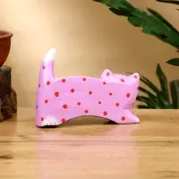 Календарь настольный «Кошка», 14×4×10 см, дерево, сиреневый