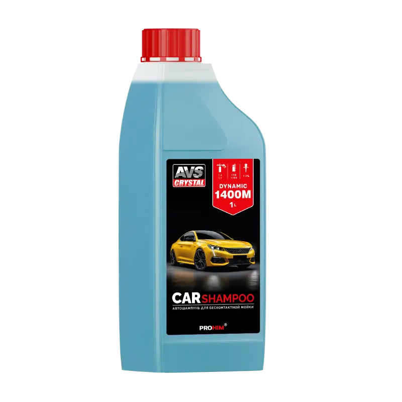 Автошампунь для б/к мойки AVS "Active Foam" 1: 4-7 1400M DYNAMIC 1 л