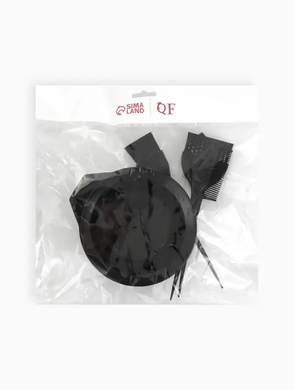 Набор для окрашивания, 4 предмета, чёрный