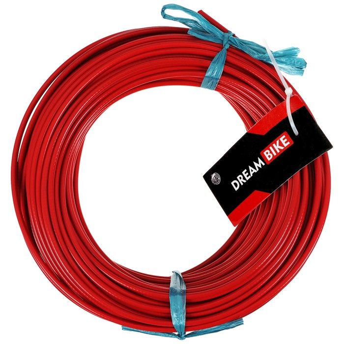 Оплётка тормоза Dream Bike, 50 м x 5 мм, цвет красный Оплётка тормоза Dream Bike, 50 м x 5 мм, цвет красный