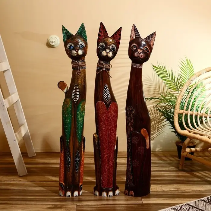 Сувенир дерево "Кошка" 100 см, МИКС