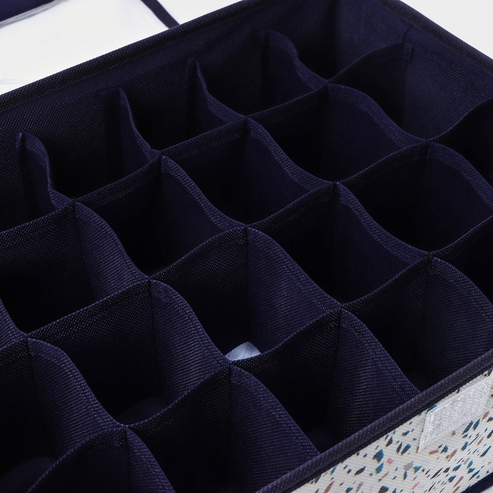 Органайзер для хранения белья Доляна «Мармелад», 24 ячейки, 38×30×12 см, цвет белый Органайзер для хранения белья Доляна «Мармелад», 24 ячейки, 38×30×12 см, цвет белый