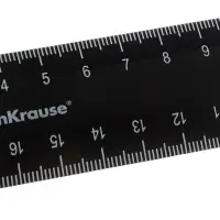 Линейка 20 см ErichKrause Classic, черная, флоупак