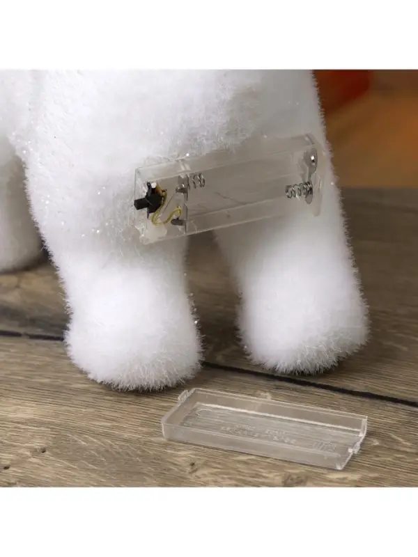 Светодиодная фигура &laquo;Медведица и медвежонок&raquo; 27&times;26&times;12 см, флок, от батареек ААх2, свечение тёплое белое