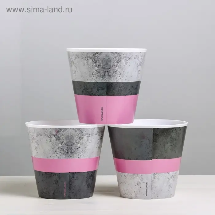 Набор кашпо для цветов 3 в 1 «Лофт», 0,8 л, 11 х 12 см Набор кашпо для цветов 3 в 1 «Лофт», 0,8 л, 11 х 12 см