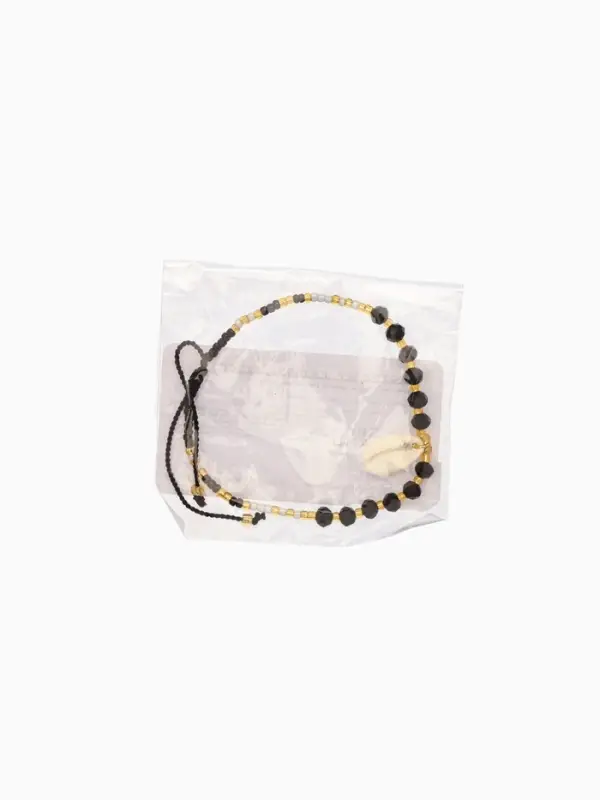 Браслет Браслет "Лила" длина 16 см, цв. чёрный, золотистый