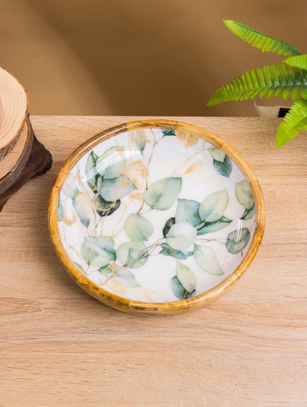 Блюдо Блюдо "Листья" дерево манго 25,5х25,5х6 см