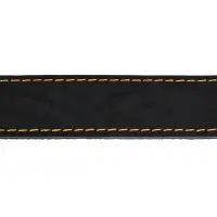 Ошейник комбинированный кожа/брезент, 69&times;3.5 см, ОШ 45-60 см, чёрный