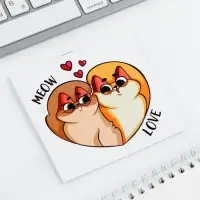 Блокнот 10х10 см, 16 л &laquo;Любовь&raquo; МИКС