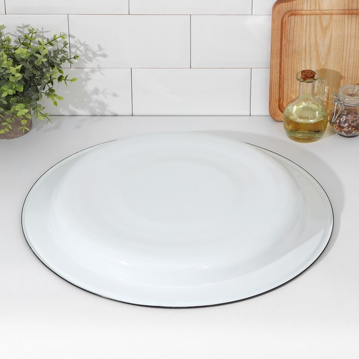 Блюдо «Клубника садовая», d=47,5 см, цвет белый