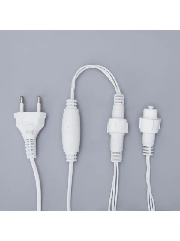 Гирлянда &laquo;Нить&raquo; 10 м, IP44, УМС, белая нить, 100 LED, свечение белое, 220 В