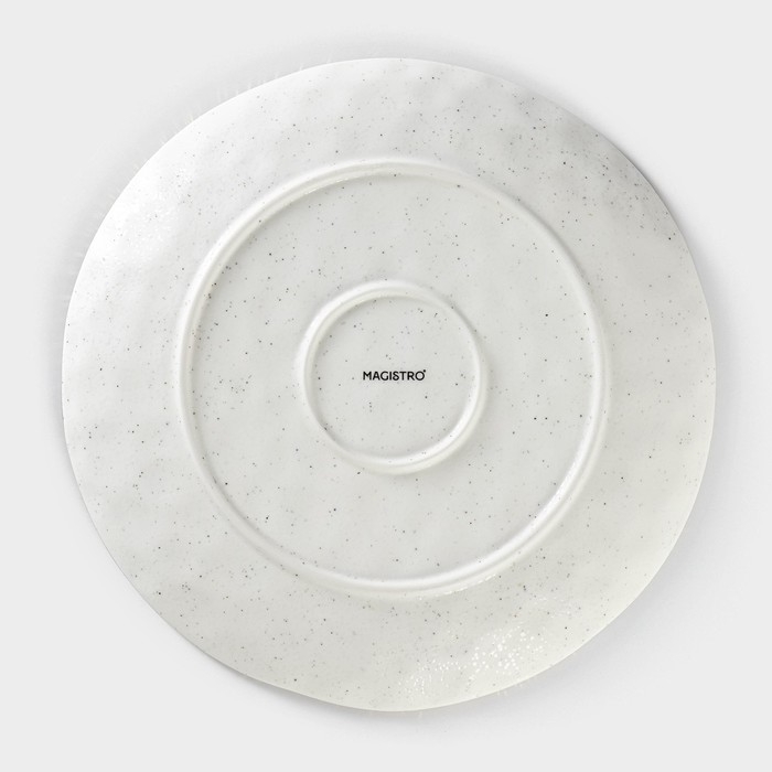 Тарелка фарфоровая обеденная Magistro Poursephona, d=27 см, цвет бежевый Тарелка фарфоровая обеденная Magistro Poursephona, d=27 см, цвет бежевый