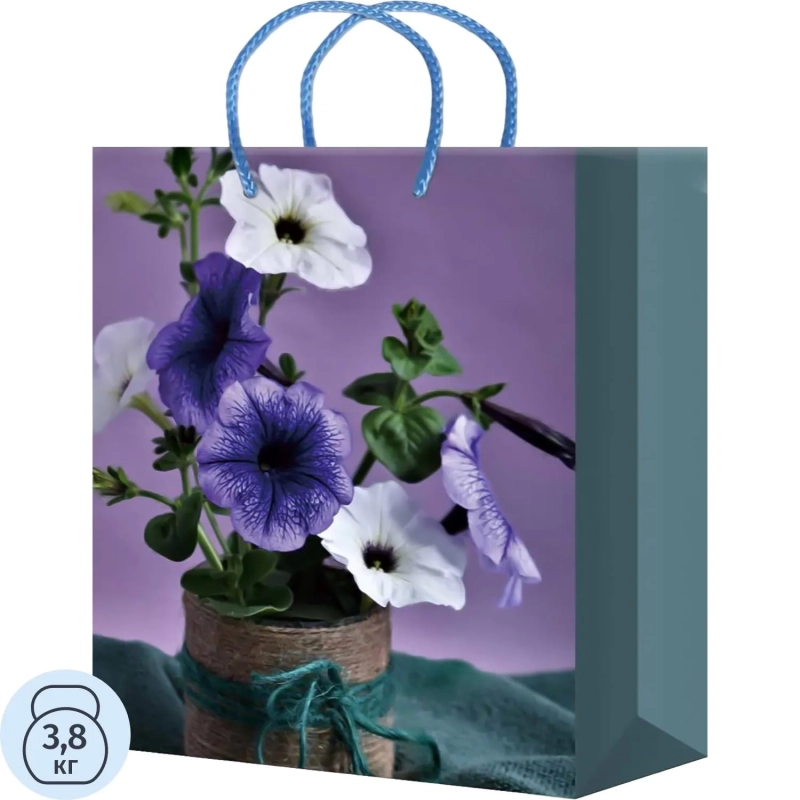 Пакет подарочный с глянц ламин 26,4x32,7x8 см (L) Петуния, 128 г ППК-4455