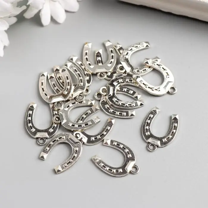 Металлический элемент, декоративная подвеска &laquo;Арт Узор. Подкова&raquo;, 1.6&times;1.8 см