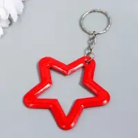 Брелок пластик светоотражающий "Звёздочка" МИКС 5,8х5,5 см
