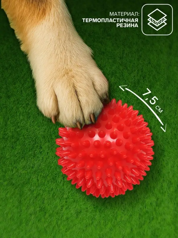 Игрушка &laquo;Мяч массажный&raquo;, пластикат, микс цветов, 7.5 см