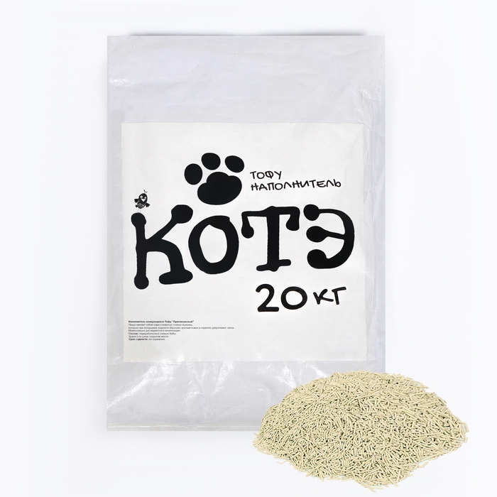 Наполнитель тофу Наполнитель тофу "Котэ", оригинальный, 20 кг