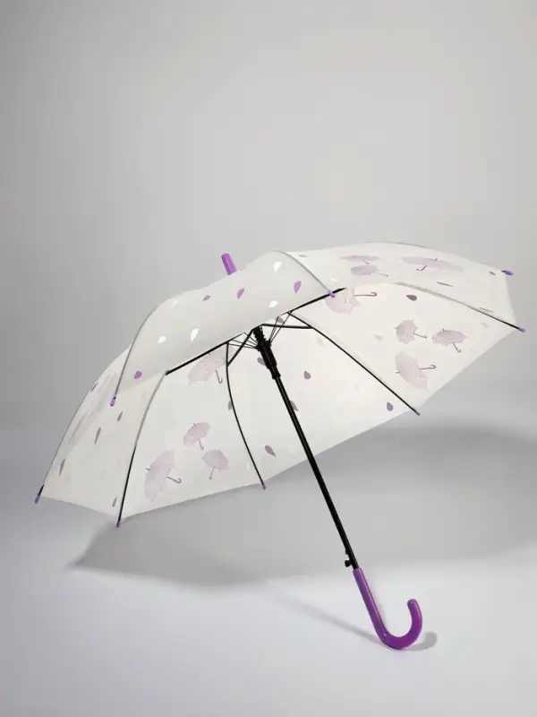 Зонт - трость полуавтоматический, 8 спиц, R=48/53 см, d=96 см, МИКС