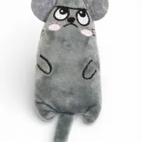 Игрушка для кошек "Недовольная мышь", с кошачьей мятой, 15 см