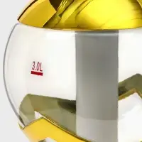 Башня пивная &laquo;Шар&raquo;, колба 3 л, ёмкость для льда, подсветка, пластик, золотистая