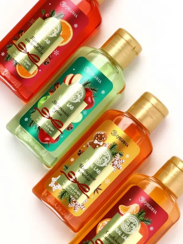 URAL LAB Арома Саунд Набор гелей для душа. 4х100 мл, мандарин, тыква, яблоко и глинтвейн URAL LAB Арома Саунд Набор гелей для душа. 4х100 мл, мандарин, тыква, яблоко и глинтвейн