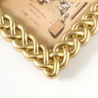 Фоторамка полистоун 10х15 см "Коса" золото 14,8х2х20 см