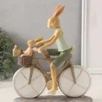Фигурка полистоун &laquo;Зайки. Папа с сыном на велосипеде&raquo;, 18&times;7.5&times;22 см