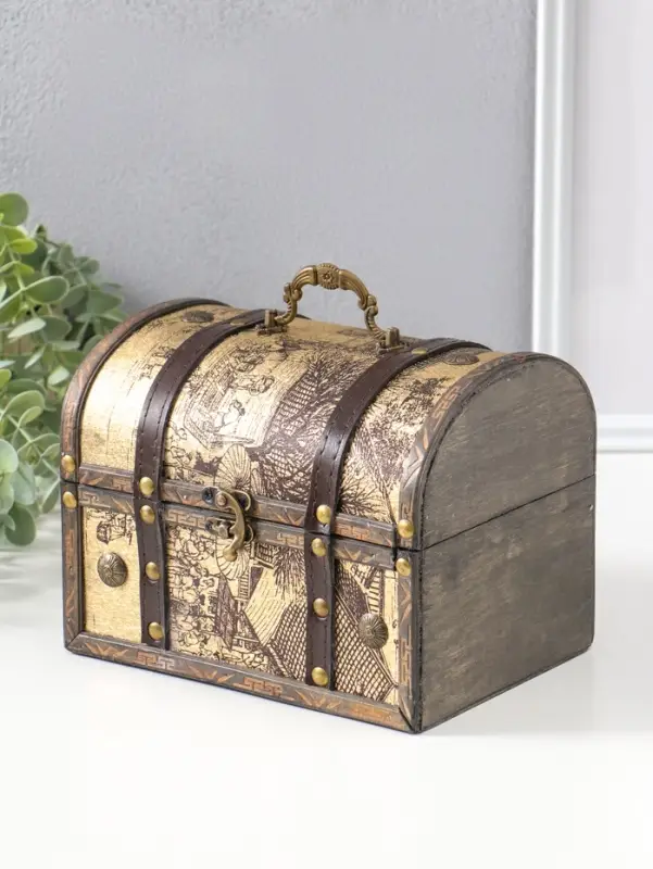 Шкатулка для украшений &laquo;Сундук. Ярмарка&raquo;, дерево, 20&times;15&times;15.5 см