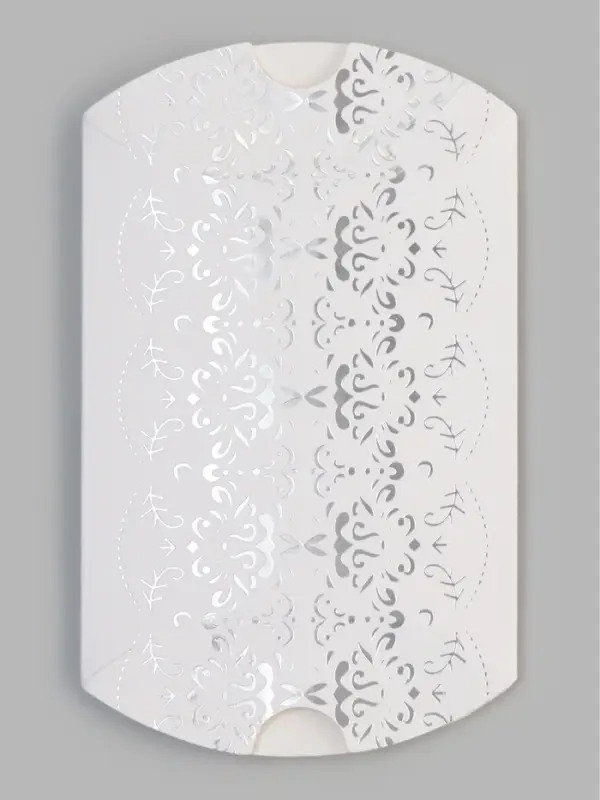 Коробка - подушка самосборная, 9&times;6.5&times;2.5 см, белая