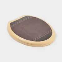 Сиденье для унитаза &laquo;Декор. Кожа&raquo;, 44.5&times;37.5 см, с крышкой, коричневое