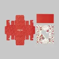 Коробка под 4 конфеты новогодняя &laquo;Снегири&raquo;, 10.5&times;10.5&times;3.5 см