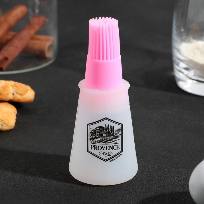 Кисть для масла «Прованс», 11.8 х 5.2 см, силикон, цвет розовый Кисть для масла «Прованс», 11.8 х 5.2 см, силикон, цвет розовый