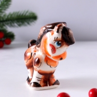 Сувенир Конь Лёша, 9х8,5х4 см, гжель, цвет
