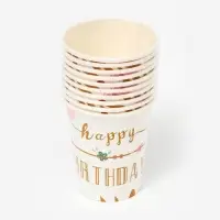 Бумажные стаканы "Happy birthday" (набор 10шт)