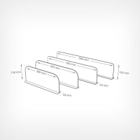 Пластиковый разделитель на Т-основании, 380×50×150 мм