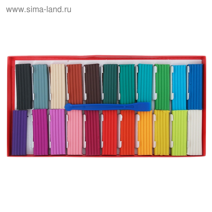 Пластилин 22 цвета 440 г, Пластилин 22 цвета 440 г, "Гамма" "Мультики", со стеком