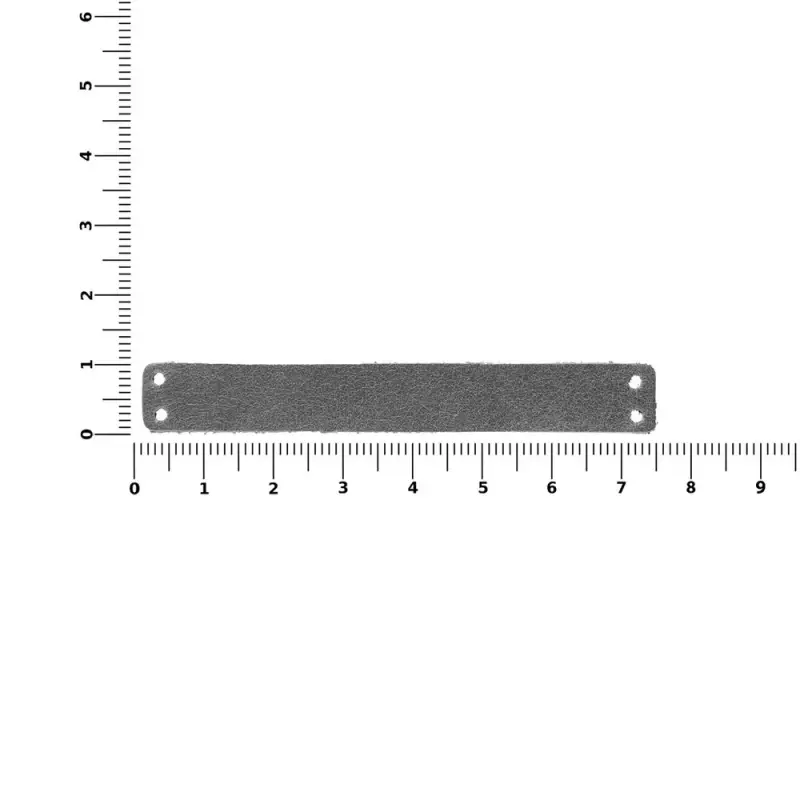Лейбл кожаный Gimel, S, серый