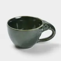 Чашка с блюдцем &laquo;Слоник&raquo;, 13&times;13&times;8 см, керамика, зелёная