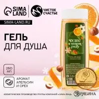 Гель для душа &laquo;Чудес в Новом Году!&raquo;, 250 мл, аромат апельсина и орехов, Чистое счастье
