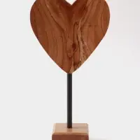 Сувенир &laquo;Сердце&raquo;, на подставке, 20&times;10&times;35 см, дерево джампинис