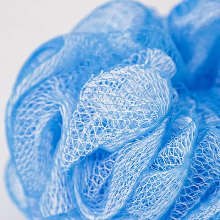 Мочалка для тела «Градиент», 40 гр, голубая