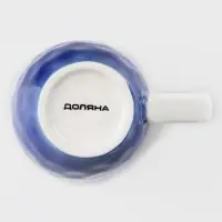Кружка Доляна &laquo;Космос&raquo;, 400 мл, фарфор, белая, синяя